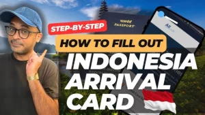 Indonesia arrival card