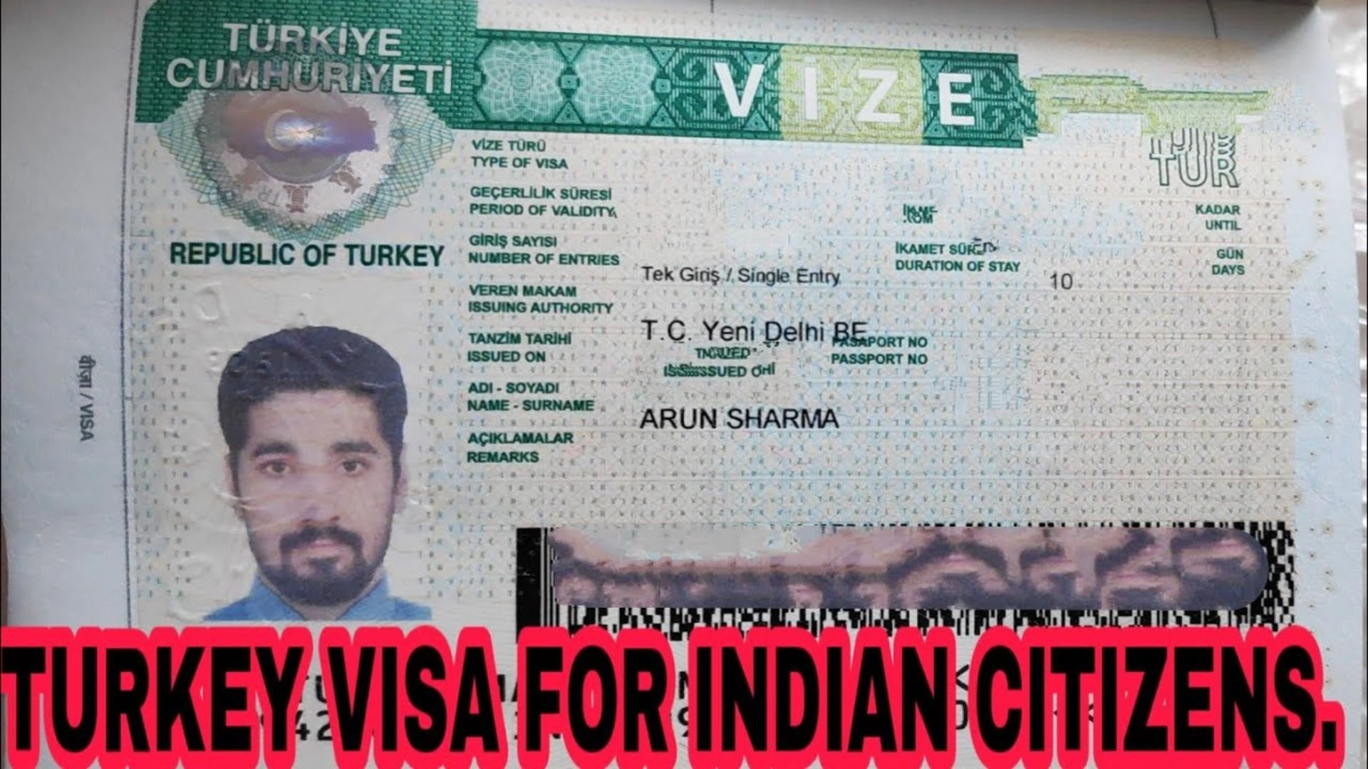 Turkey Sticker Visa for Indians